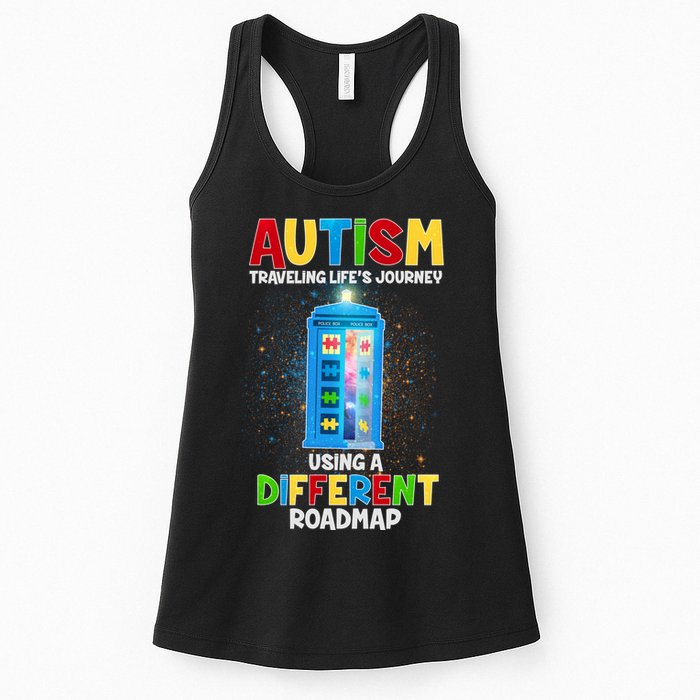 Autism Using a Different Road Map Womens Tank Top