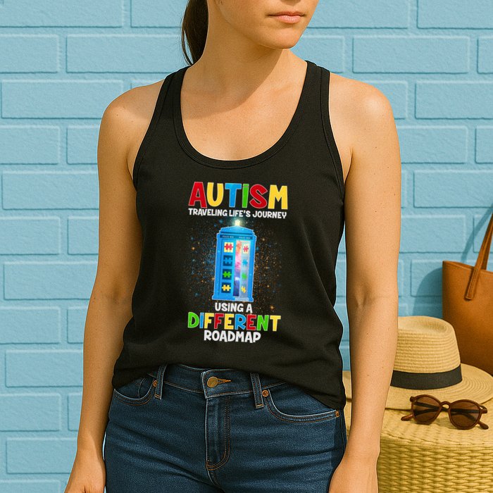 Autism Using a Different Road Map Womens Tank Top