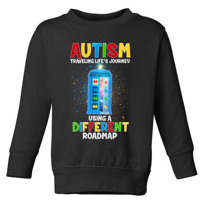 Autism Using a Different Road Map Toddler Sweatshirt