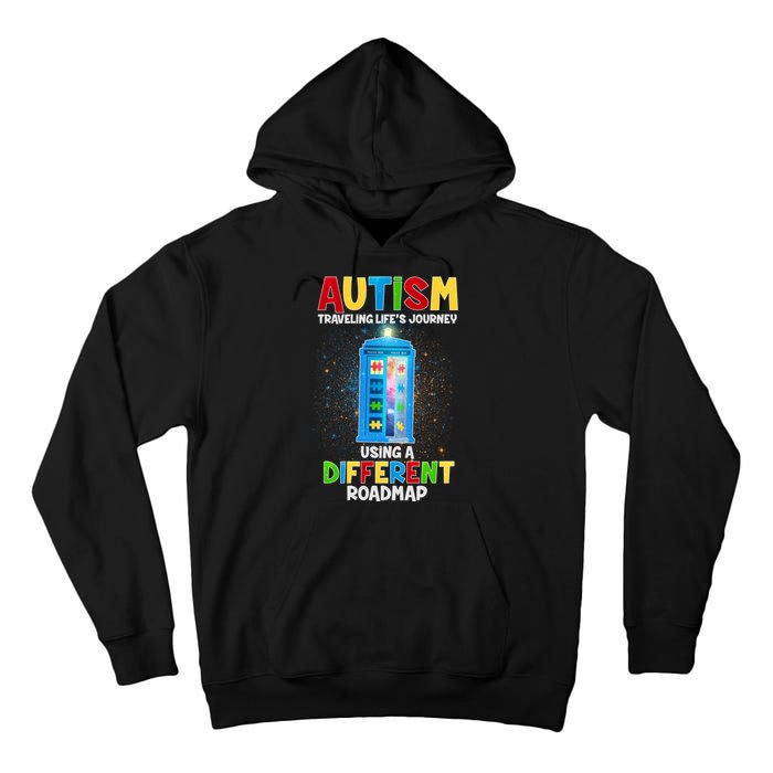 Autism Using a Different Road Map Tall Hoodie