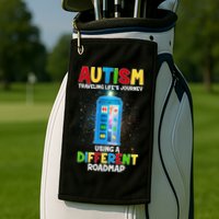 Autism Using a Different Road Map Golf Towel