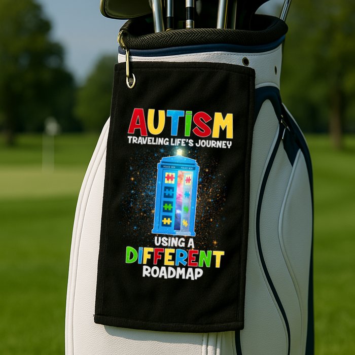Autism Using a Different Road Map Golf Towel