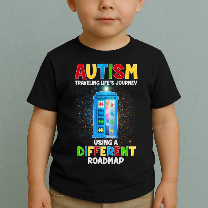 Autism Using a Different Road Map Toddler T-Shirt
