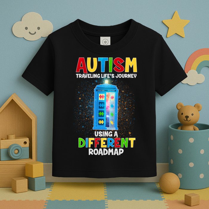 Autism Using a Different Road Map Toddler T-Shirt
