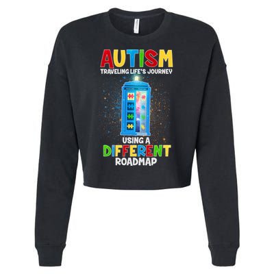 Autism Using a Different Road Map Cropped Pullover Crew