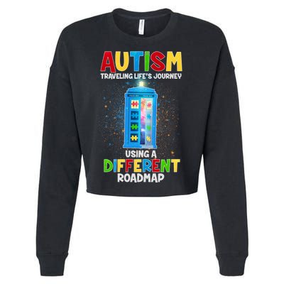 Autism Using a Different Road Map Cropped Pullover Crew