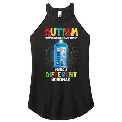 Autism Using a Different Road Map Women's Perfect Tri Rocker Tank