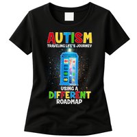 Autism Using a Different Road Map Womens T-Shirt