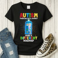 Autism Using a Different Road Map Womens T-Shirt