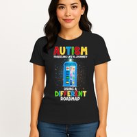 Autism Using a Different Road Map Womens T-Shirt