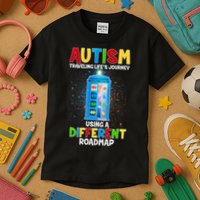 Autism Using a Different Road Map Kids T-Shirt