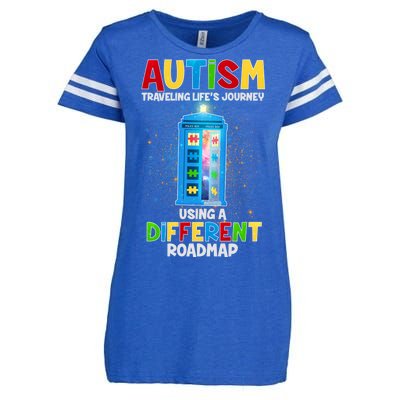 Autism Using a Different Road Map Enza Ladies Jersey Football T-Shirt