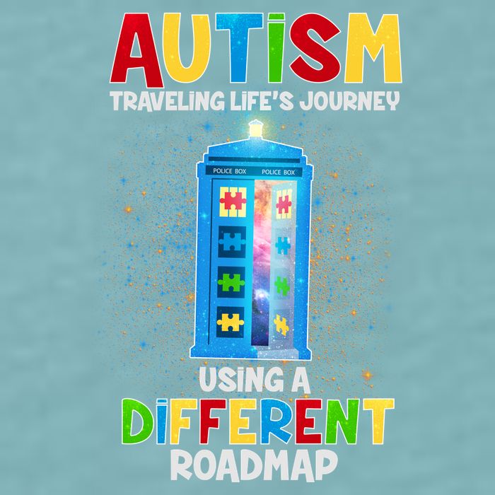 Autism Using a Different Road Map Sueded Cloud Jersey T-Shirt