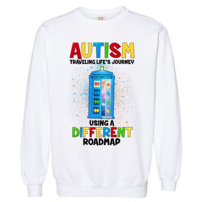 Autism Using a Different Road Map Garment-Dyed Sweatshirt