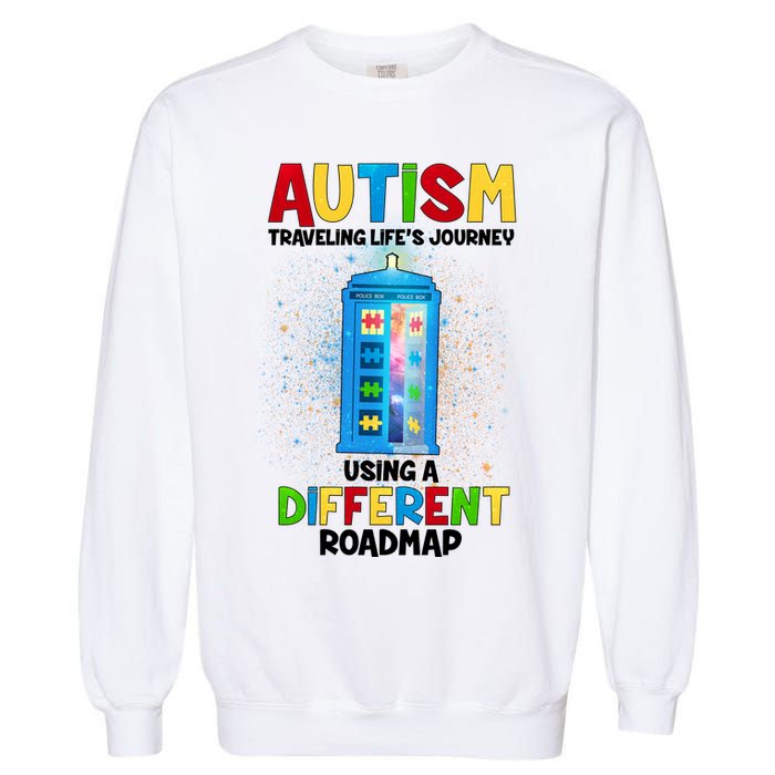 Autism Using a Different Road Map Garment-Dyed Sweatshirt