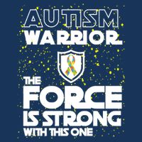 Autism Warrior The Force Is Strong With This One Drawstring Bag