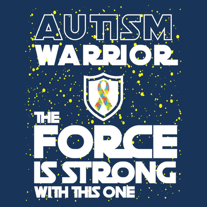 Autism Warrior The Force Is Strong With This One Drawstring Bag