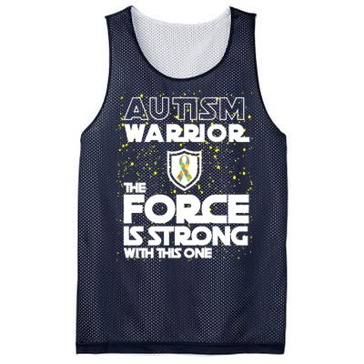 Autism Warrior The Force Is Strong With This One Mesh Reversible Basketball Jersey Tank