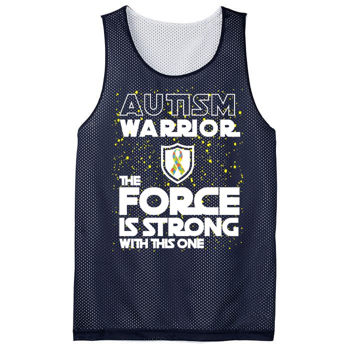 Autism Warrior The Force Is Strong With This One Mesh Reversible Basketball Jersey Tank