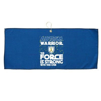 Autism Warrior The Force Is Strong With This One Large Microfiber Waffle Golf Towel