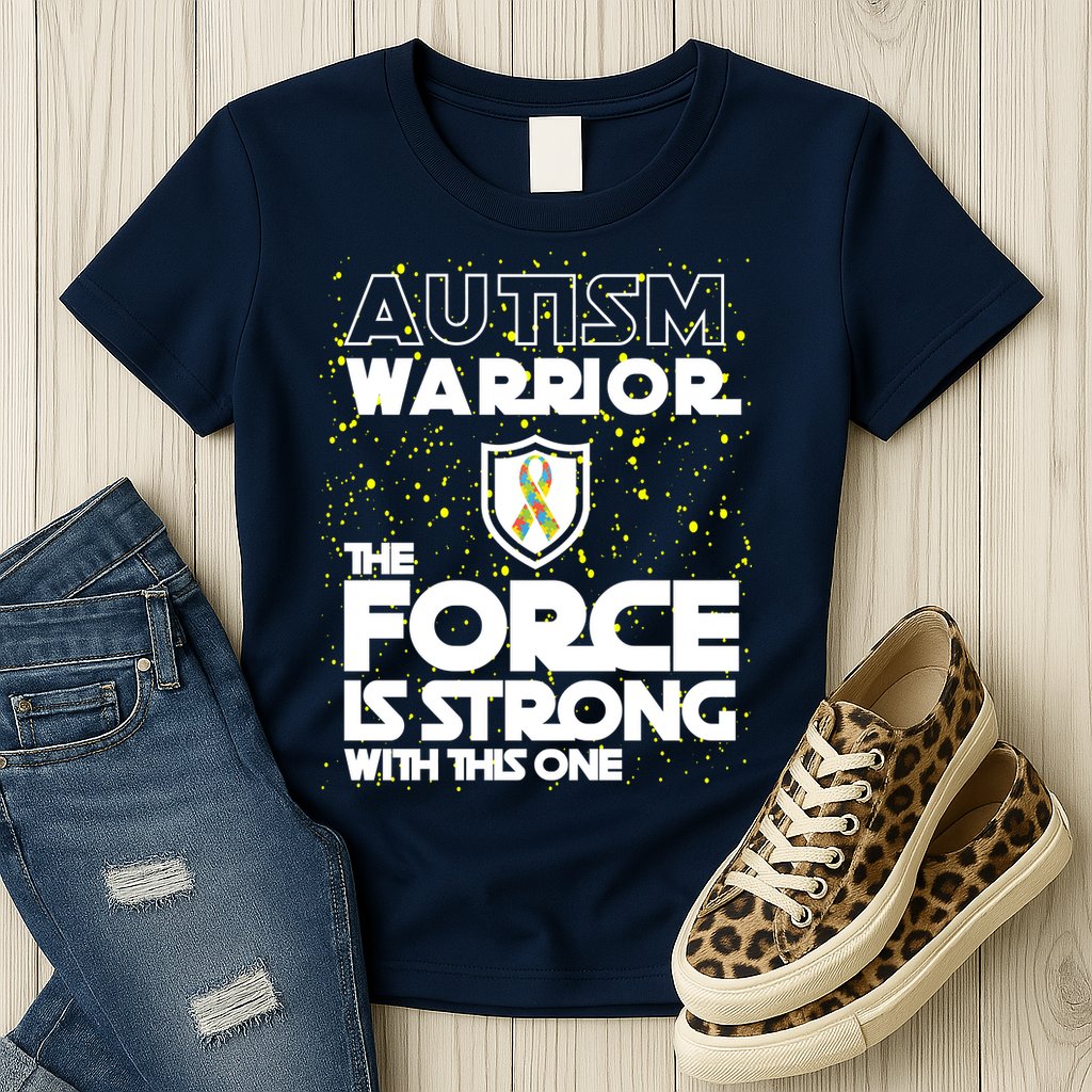 Autism Warrior The Force Is Strong With This One Womens T-Shirt