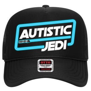 Autistic Jedi Autism Awareness High Crown Mesh Back Trucker Hat