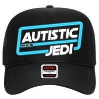 Autistic Jedi Autism Awareness High Crown Mesh Back Trucker Hat