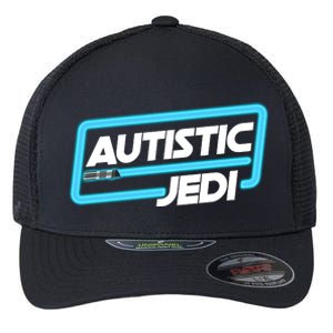 Autistic Jedi Autism Awareness Flexfit Unipanel Trucker Cap