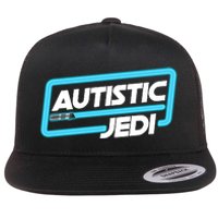 Autistic Jedi Autism Awareness Flat Bill Trucker Hat