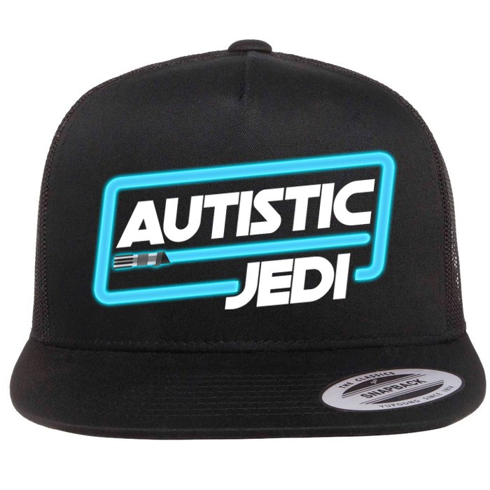 Autistic Jedi Autism Awareness Flat Bill Trucker Hat