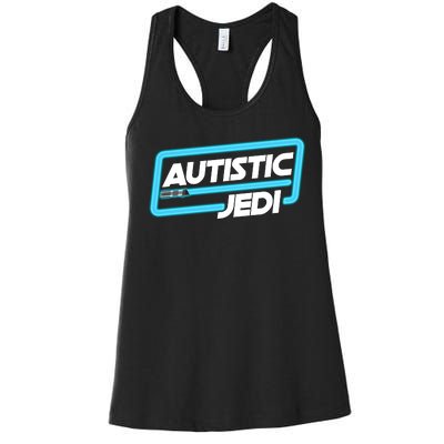 Autistic Jedi Autism Awareness Women's Racerback Tank