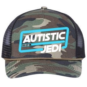 Autistic Jedi Autism Awareness Retro Rope Trucker Hat Cap