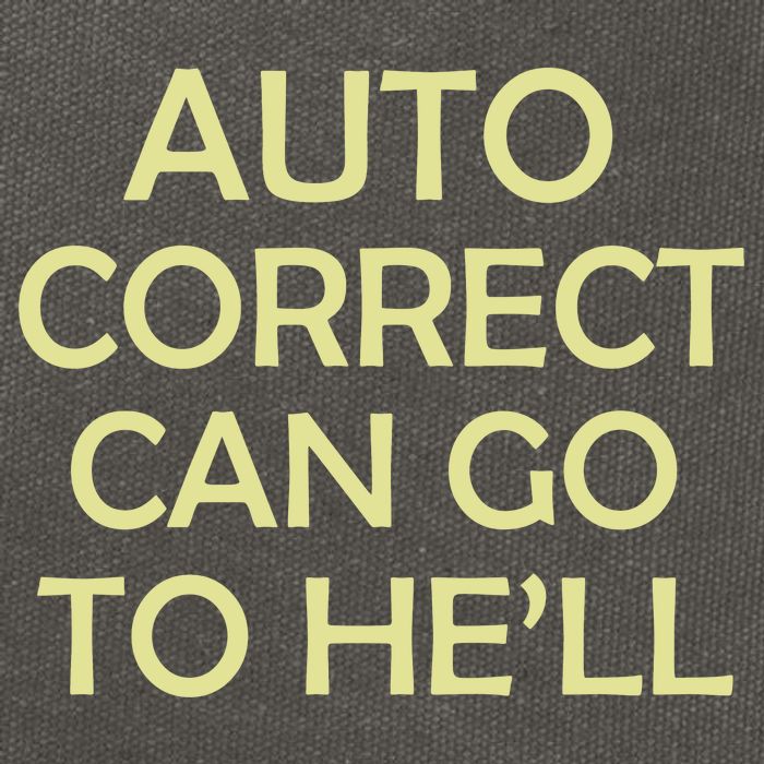 Auto Correct Can Go To He'll (Hell) Cotton Canvas Backpack