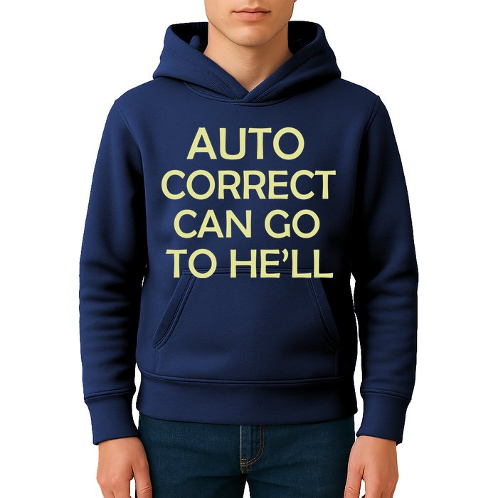 Auto Correct Can Go To He'll (Hell) Kids Hoodie