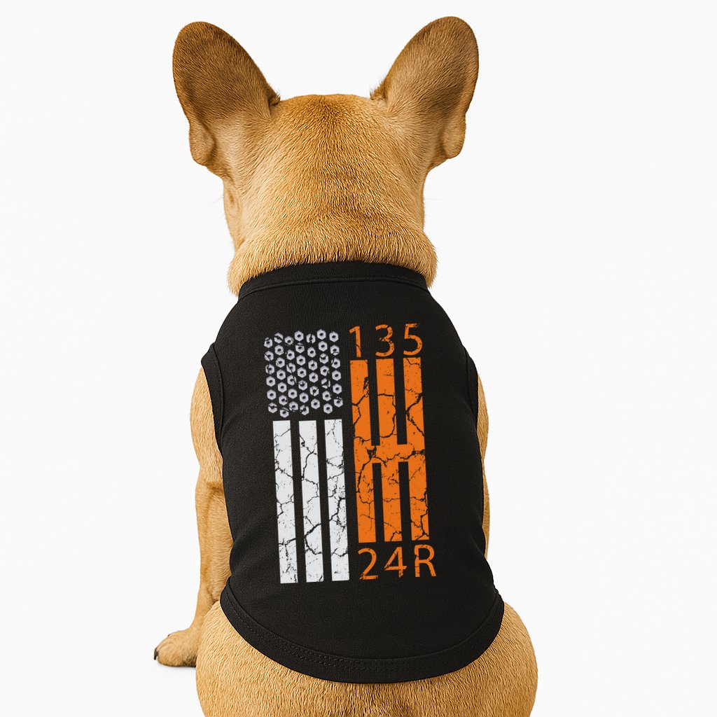 Auto Racing Mechanic Manual USA Flag Doggie Tank