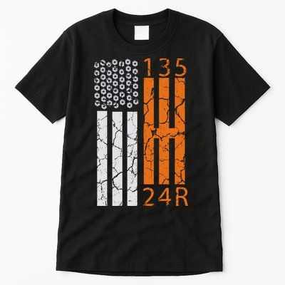 Auto Racing Mechanic Manual USA Flag Tall T-Shirt