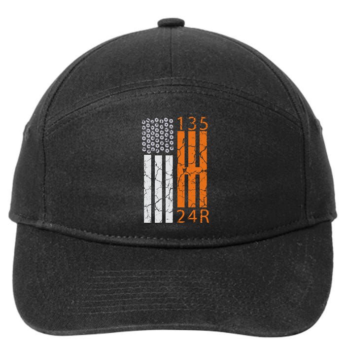 Auto Racing Mechanic Manual USA Flag 7-Panel Snapback Hat
