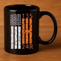 Auto Racing Mechanic Manual USA Flag 11oz C Handle Ceramic Mug