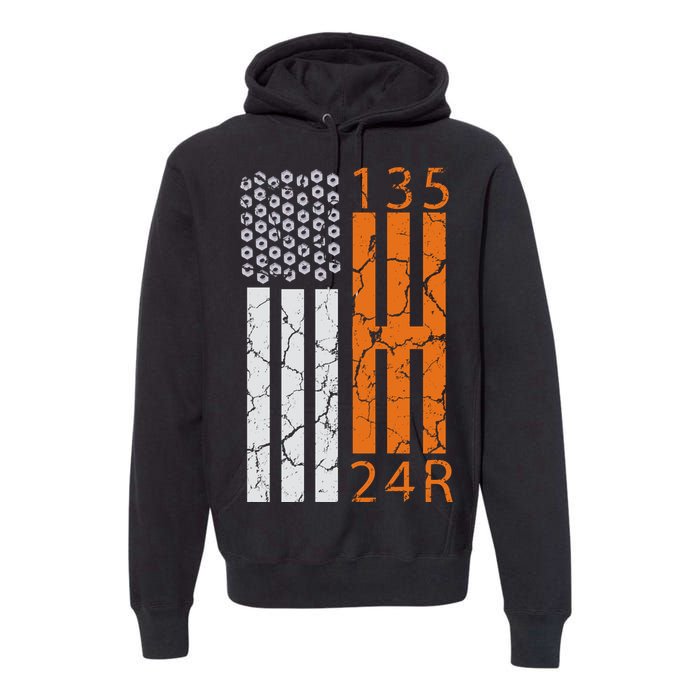 Auto Racing Mechanic Manual USA Flag Premium Hoodie