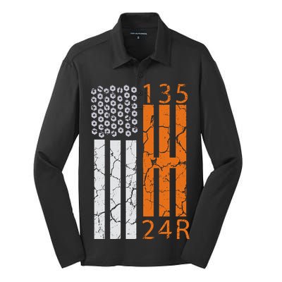 Auto Racing Mechanic Manual USA Flag Silk Touch Performance Long Sleeve Polo