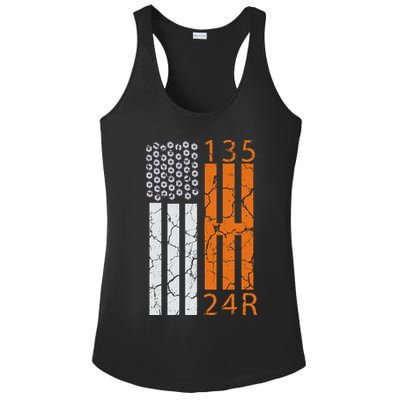 Auto Racing Mechanic Manual USA Flag Ladies PosiCharge Competitor Racerback Tank