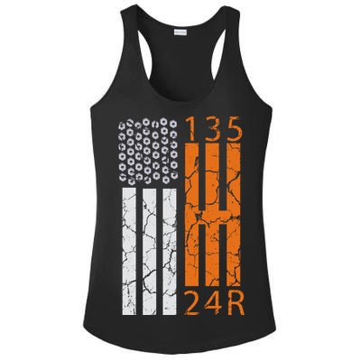 Auto Racing Mechanic Manual USA Flag Ladies PosiCharge Competitor Racerback Tank