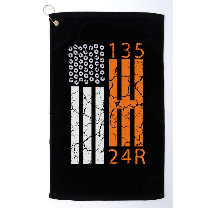 Auto Racing Mechanic Manual USA Flag Golf Towel