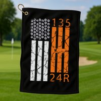 Auto Racing Mechanic Manual USA Flag Golf Towel