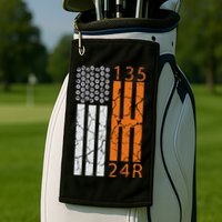 Auto Racing Mechanic Manual USA Flag Golf Towel