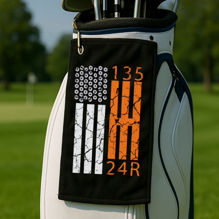 Auto Racing Mechanic Manual USA Flag Golf Towel
