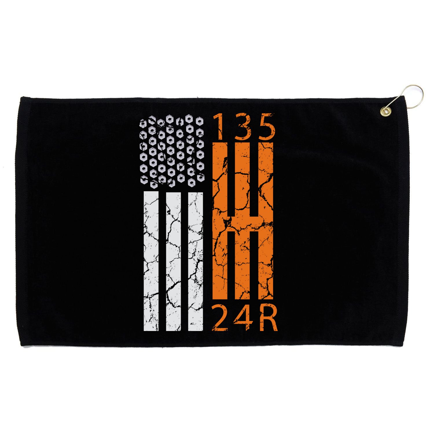 Auto Racing Mechanic Manual USA Flag Grommeted Golf Towel