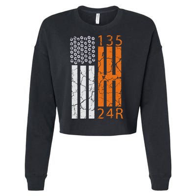 Auto Racing Mechanic Manual USA Flag Cropped Pullover Crew