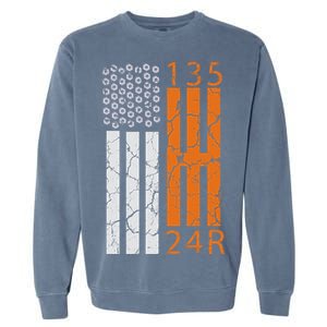 Auto Racing Mechanic Manual USA Flag Garment-Dyed Sweatshirt