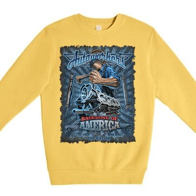 Autoworkers - Backbone of America Premium Crewneck Sweatshirt